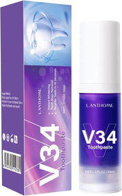 V34 Purple Toothpaste for Teeth Whitening