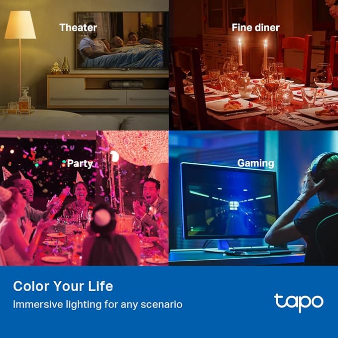 Smart Light Bulbs, 16M Colors RGBW, Dimmable, Alexa Frustration-Free Setup, A19, 60W Equivalent, 800LM CRI>90, 2.4GHz WiFi only L531E