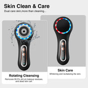 Face Scrubber Exfoliator,Facial Cleansing Brush Rechargeable IPX7 Waterproof with 5 Brush Heads,Electric Face Spin Brush for Exfoliating, Massaging and Deep Cleansing