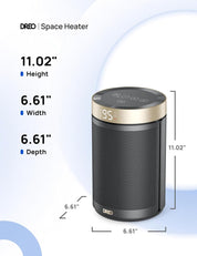 Space Heater, Portable Electric Heaters for Indoor Use with Thermostat and Remote, 2024 Upgraded, Digital Display, 12H Timer, 5 Mode, 1500W PTC Ceramic Fast Safety Heat for Office Bedroom Home