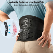 Back Brace for Lower Back Pain Relief with Pulley System,Lumbar Support Belt for Men & Women with Lumbar Pad, Ergonomic Design and Soft Breathable 3D Knit Material,for Herniated Disc,Sciatica