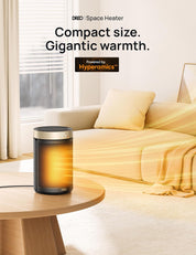 Space Heater, Portable Electric Heaters for Indoor Use with Thermostat and Remote, 2024 Upgraded, Digital Display, 12H Timer, 5 Mode, 1500W PTC Ceramic Fast Safety Heat for Office Bedroom Home