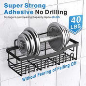 5 Pack Bathroom Metal Shelves - No-Drill Organizers for Bathroom
